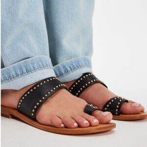 Free People Amelie Tiny Stud Sandals in Black size Black NWT